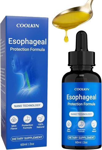 Nano Esophageal Relief Drops - Containing Slippery Elm Bark, Zinc, L-Carnosine, L-Glutamine & Aloe Extract - Non-GMO, Dairy-Free - Soothes Digestive Discomfort, Supports Healthy Throat & Stomach in Saudi Arabia
