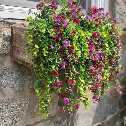 6 Pack Artificial Eucalyptus Hanging Plants 21.65 Inch Fake Hanging Greenery Plants UV Resistant Faux Trailing Vine for Indoor Outdoor Bedroom Living Room Wall Patio Porch Shelf Decor in Saudi Arabia