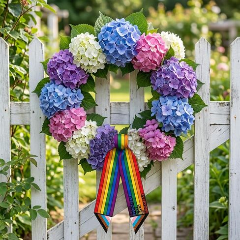 Rainbow Wreath Sash for Front Door 55x 4.3 Inch Everyone is Safe Welcome and Here Wreath Sash LGBTQ Gay Pride Wreath for Pride Outdoor Indoor Decorations in Saudi Arabia