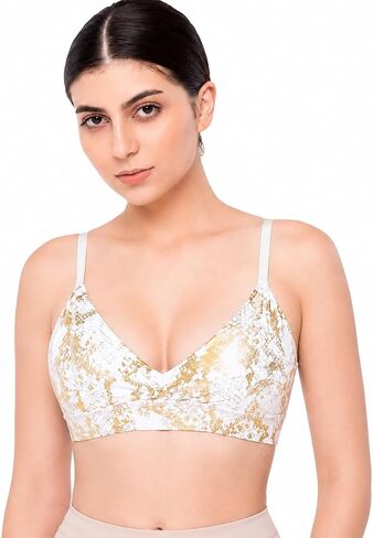 Women's Golden Snake Sports Bra Top Medium Support Cross-Back Workout Bra for Gym, Yoga, Fitness in Kuwait