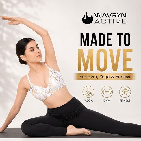 Women's Golden Snake Sports Bra Top Medium Support Cross-Back Workout Bra for Gym, Yoga, Fitness in Kuwait