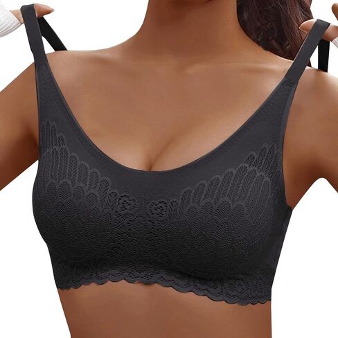 Lace No Rims Sports Women's Bra No Trace Full Cup Plus Size Get Together Sexy Prevent Sagging Yoga Sleep Underwear in Saudi Arabia