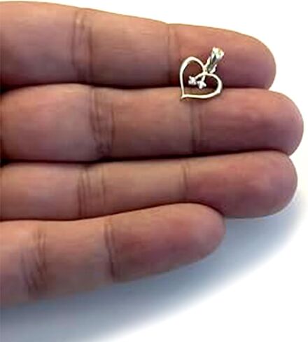 Jewelry Affairs 10K Yellow Gold CZ Heart Pendant Charm, 11x10mm in Kuwait