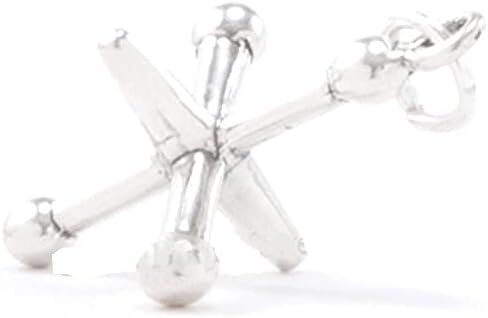TOY JACK Charm Pendant Jacks JAX GAME 3D .925 Solid Sterling Silver Vintage game in Saudi Arabia