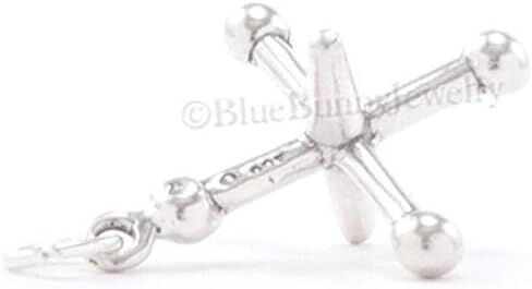TOY JACK Charm Pendant Jacks JAX GAME 3D .925 Solid Sterling Silver Vintage game in Saudi Arabia