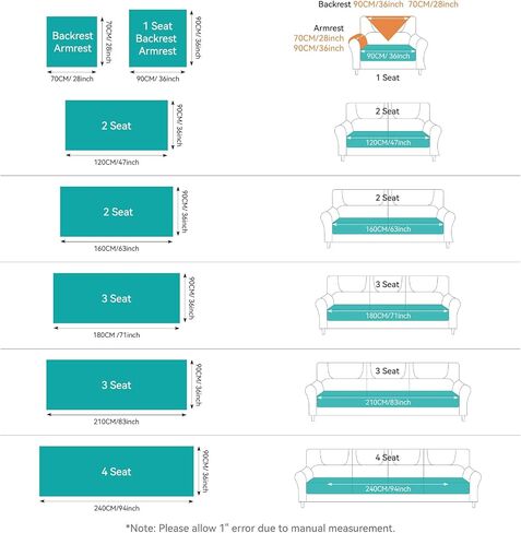 Deep Dream Waterproof Couch Cover, Washable Sectional Sofa Cover, Non Slip Couch Cover for Dogs, Sofa Slipcovers for 3 Cushion Couch Sofa L Shaped Couch Protector Covers (Dark Grey,1 PCS 36" x 71") in Saudi Arabia