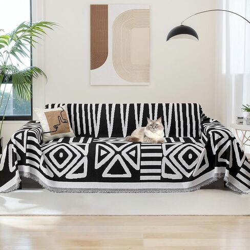 LiveGo 【Clearance】 Couch Cover Sofa Covers for Dog, Anti-Pilling Chenille Couch Covers for 2 Cushion Couch, Pet Friendly Sofa Slipcover Pet Furniture Protector with Tassel in Saudi Arabia