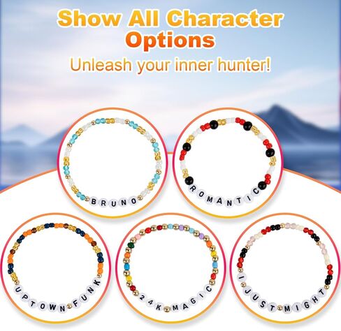 for Bruno Mars Merch Gifts Inspired Bracelets 5 Pcs Stackable Stretch Beaded Friendship Concert Outfit Costume Bracelets Vinyl Poster Sticker Jersey Merchandise Birthday Gifts for Fans in Kuwait