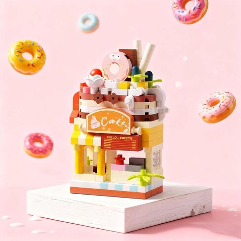 Hand-Painted Miniature Cake Shop Collectible Figurine, Detailed Resin Bakery Display Model with Stable Base for Home Decor & Shelf Decoration in Kuwait