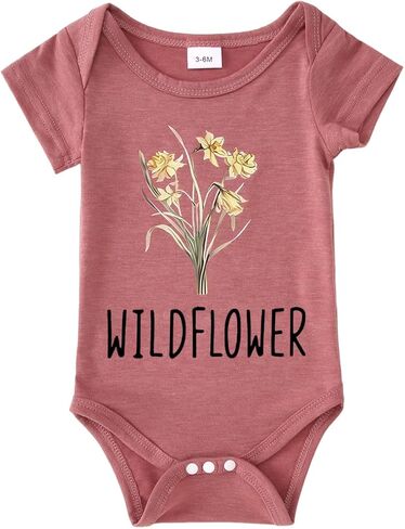 MODNTOGA Mommy and Me Matching Shirt Raising A Wildflower Graphic Mama T-Shirt Baby Onesie Bodysuit Mother's Day Outfit Tops in Kuwait