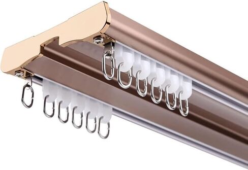 Heavy Duty Double Curtain Track15m Aluminum Ceiling Rail for Living Room Bathroom & BedroomVersatile Partition Track Kit F400cm in Saudi Arabia