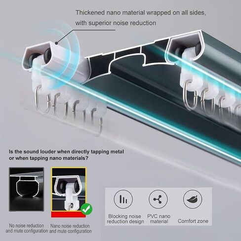 Heavy Duty Double Curtain Track15m Aluminum Ceiling Rail for Living Room Bathroom BedroomVersatile Partition Kit A450cm Easy Installation & Durable Design in Saudi Arabia