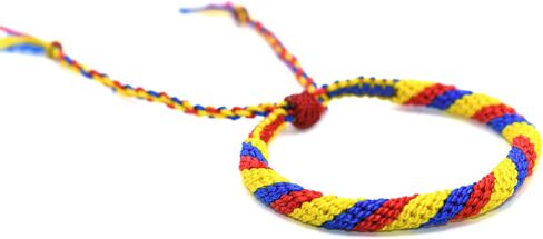 سوار علم كولومبيا - Pulsera Bandera de Columbia - سوار الفخر الكولومبي - مجوهرات صفراء وحمراء وزرقاء قابلة للتعديل للرجال والنساء - صناعة يدوية - تذكار وهدايا للسفر in Kuwait
