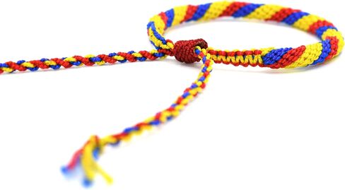 سوار علم كولومبيا - Pulsera Bandera de Columbia - سوار الفخر الكولومبي - مجوهرات صفراء وحمراء وزرقاء قابلة للتعديل للرجال والنساء - صناعة يدوية - تذكار وهدايا للسفر in Kuwait