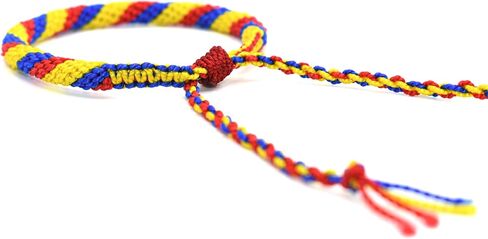 سوار علم كولومبيا - Pulsera Bandera de Columbia - سوار الفخر الكولومبي - مجوهرات صفراء وحمراء وزرقاء قابلة للتعديل للرجال والنساء - صناعة يدوية - تذكار وهدايا للسفر in Kuwait