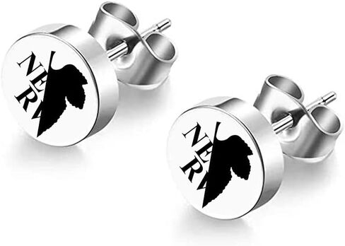 Anime Katsuragi Misato Cosplay Prop Anime Cartoon Cross Pendant Chain And Earrings for Men and Women Silver(N635+Earrings) in Saudi Arabia
