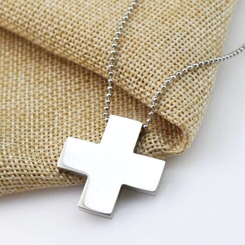 Anime Katsuragi Misato Cosplay Prop Anime Cartoon Cross Pendant Chain And Earrings for Men and Women Silver(N635+Earrings) in Saudi Arabia