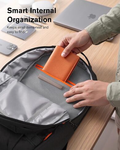 Tolaccea Travel Backpack 30L Laptop Carry On TSA Approved for Commute Trips | 100% RPET Recycled Fabric | EVA-cushioned Laptop Protection | TSA 180° Lay-flat Opening | Reinforced Stability Base Panel in Saudi Arabia