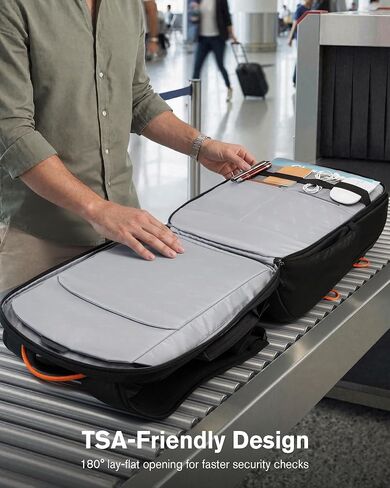 Tolaccea Travel Backpack 30L Laptop Carry On TSA Approved for Commute Trips | 100% RPET Recycled Fabric | EVA-cushioned Laptop Protection | TSA 180° Lay-flat Opening | Reinforced Stability Base Panel in Saudi Arabia