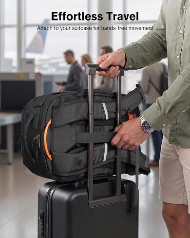 Tolaccea Travel Backpack 30L Laptop Carry On TSA Approved for Commute Trips | 100% RPET Recycled Fabric | EVA-cushioned Laptop Protection | TSA 180° Lay-flat Opening | Reinforced Stability Base Panel in Saudi Arabia