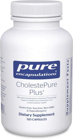 Pure Encapsulations CholestePure Plus 120's - Supports Lipid Metabolism & Heart Health* - Berberine Supplement - with Citrus Bergamot - Gluten Free & Non-GMO - 60 Capsules in Kuwait