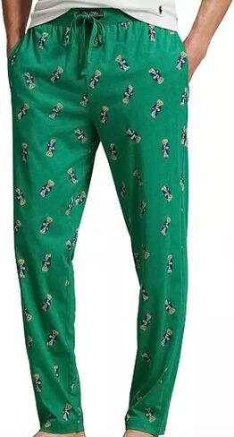 POLO RALPH LAUREN mens polo bear knit pajama bottom pants green in Kuwait
