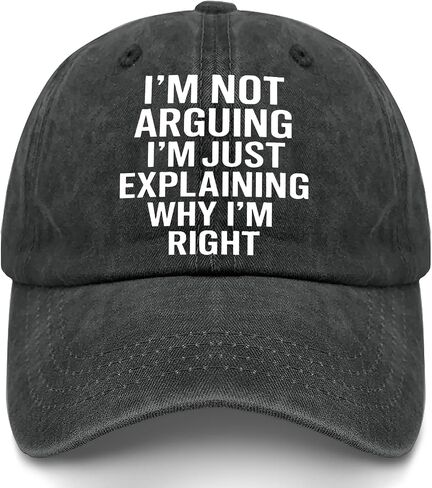 Not Arguing I'm Just Explaining Why I'm Right Hat for Womens Stylish Washed in Kuwait