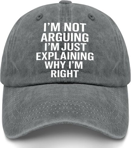 Not Arguing I'm Just Explaining Why I'm Right Hat for Womens Stylish Washed in Kuwait