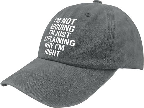 Not Arguing I'm Just Explaining Why I'm Right Hat for Womens Stylish Washed in Kuwait