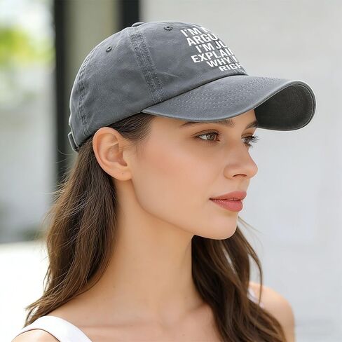 Not Arguing I'm Just Explaining Why I'm Right Hat for Womens Stylish Washed in Kuwait