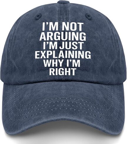 Not Arguing I'm Just Explaining Why I'm Right Hat for Womens Stylish Washed in Kuwait