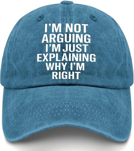 Not Arguing I'm Just Explaining Why I'm Right Hat for Womens Stylish Washed in Kuwait