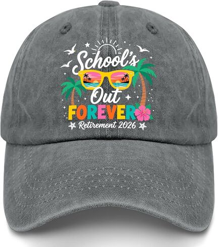 School's Out Forevers Retirements 2026 Hats for Womens Soft Washed Distressed in Kuwait