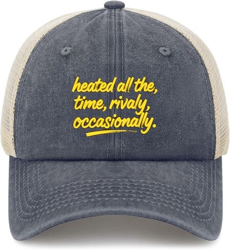 Heated All The time Occasionally Text Hat for Mens Cool Washed Distressed in Kuwait