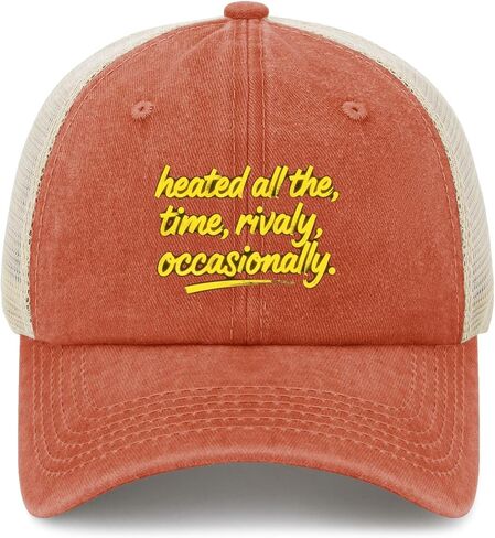 Heated All The time Occasionally Text Hat for Mens Cool Washed Distressed in Kuwait