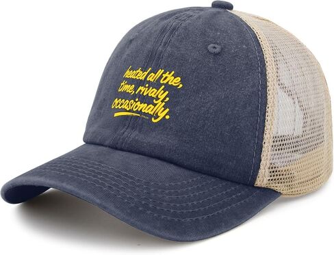 Heated All The time Occasionally Text Hat for Mens Cool Washed Distressed in Kuwait