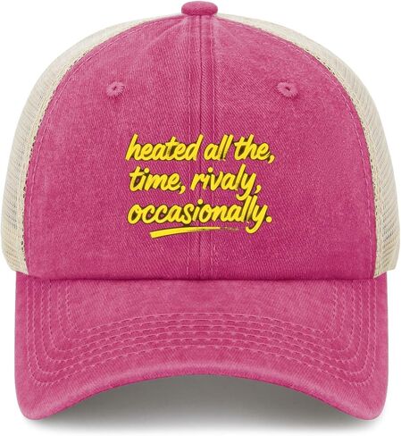 Heated All The time Occasionally Text Hat for Mens Cool Washed Distressed in Kuwait