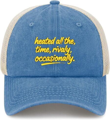 Heated All The time Occasionally Text Hat for Mens Cool Washed Distressed in Kuwait