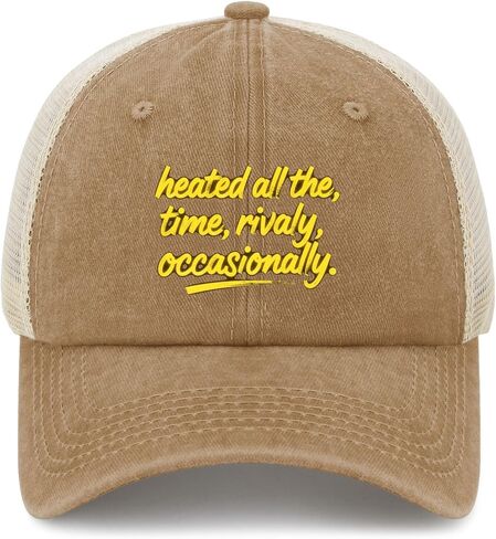 Heated All The time Occasionally Text Hat for Mens Cool Washed Distressed in Kuwait