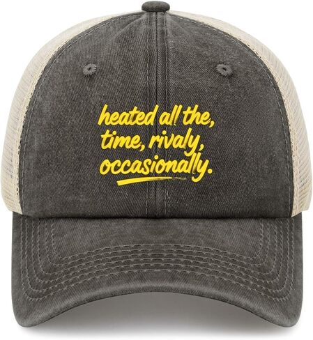 Heated All The time Occasionally Text Hat for Mens Cool Washed Distressed in Kuwait