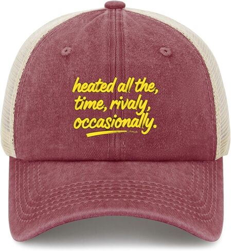 Heated All The time Occasionally Text Hat for Mens Cool Washed Distressed in Kuwait