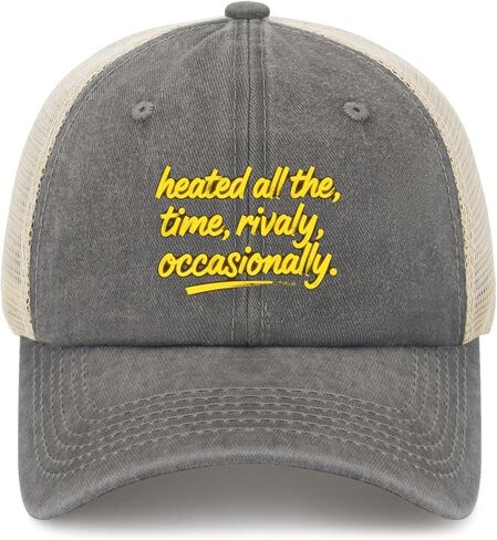 Heated All The time Occasionally Text Hat for Mens Cool Washed Distressed in Kuwait