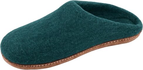 Wool Felt Mule Slippers for Women & Men, Handmade 100% Natural Wool Backless House Shoes with Premium Suede Sole, Warm Breathable Indoor Slip-On in Saudi Arabia