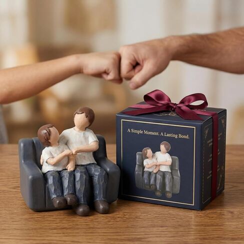 Dad Gifts from Son Wife, Fathers's Day Dad Gifts for Men Husband & Grandpa Fist Bump Figurines, Birthday Gift Office Desk Decor Bookshelf Decorations in Saudi Arabia