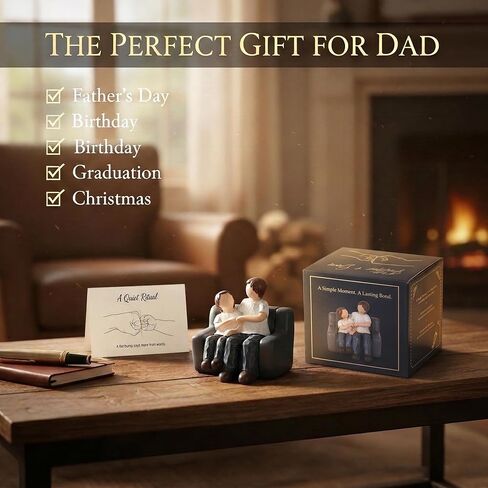 Dad Gifts from Son Wife, Fathers's Day Dad Gifts for Men Husband & Grandpa Fist Bump Figurines, Birthday Gift Office Desk Decor Bookshelf Decorations in Saudi Arabia