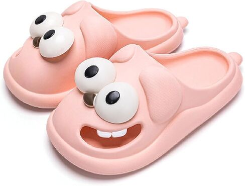Tongue Kissing Slippers, Big Eyes Dog Pillow Slipper for Women Men, Cute Funny 3D Cloud Slippers with Non-Slip Thick Sole for Indoor Outdoor in Saudi Arabia