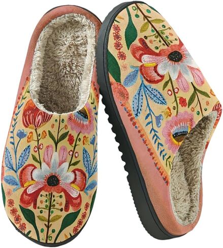 Home Warm Slippers for Womens Mens Memory Foam Soft Plush House Shoes in Kuwait