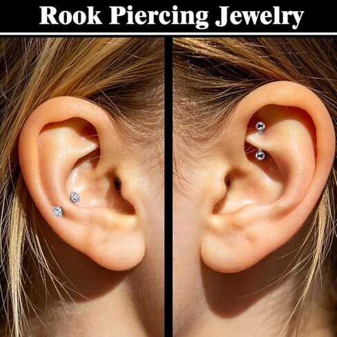 Surgical Steel 16G Eyebrow Ring Internal Thread Curved Barbell Tiny Eyebrow Jewelry for Vertical Labret Lip Rook Small Belly Button Eyebrow Piercings Jewelry for Women Men (6/8/10/12mm) in Saudi Arabia