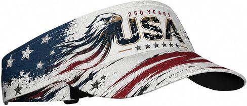 We the People 1776-2026 Patriotic Sun Visor, Vintage American Flag Design, Adjustable One Size Fits Most 250 Anniversary 4th of July Decorations in Kuwait