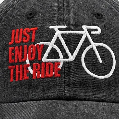 Cyclist Gifts for Men Women Just Enjoy The Ride Embroidered Baseball Cap in Saudi Arabia